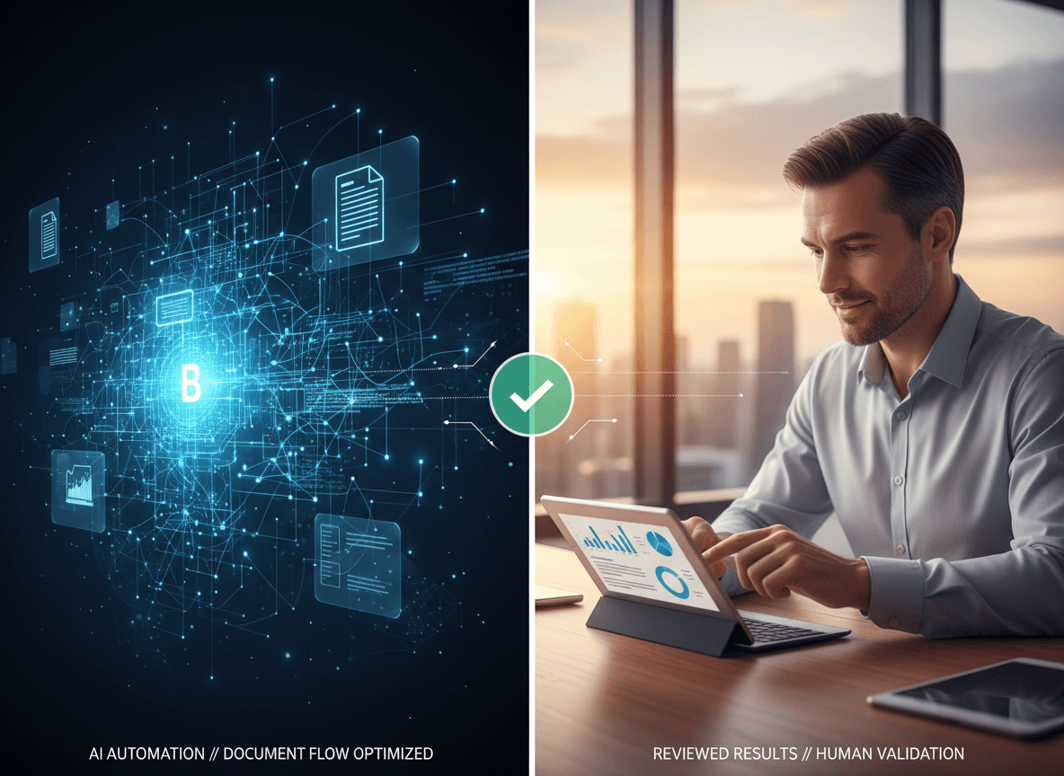 KI-Agent und Profi im Business-Kontext